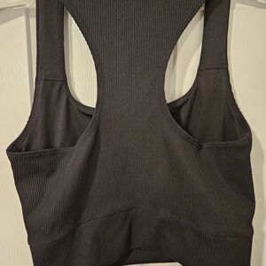 The North Face Black Ribbed Sports Bra